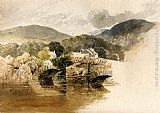 Marketplace in North Africa Paintings - Beddgelert Bridge, North Wales by Samuel Palmer